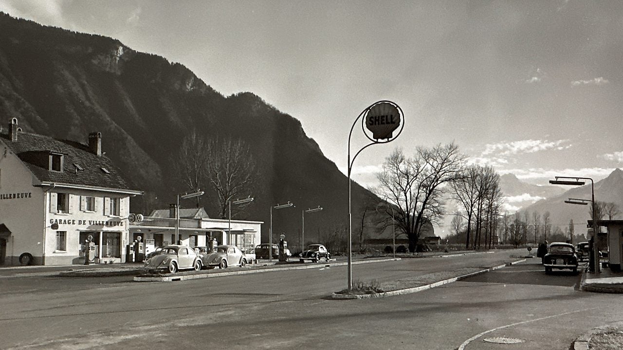 Shell station Villeneuve ca. 1950