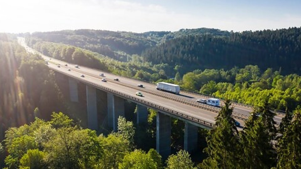 Mautbrücke, die mit der Shell Card bezahlt werden kann