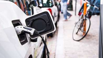 Ladestecker eines Elektroautos