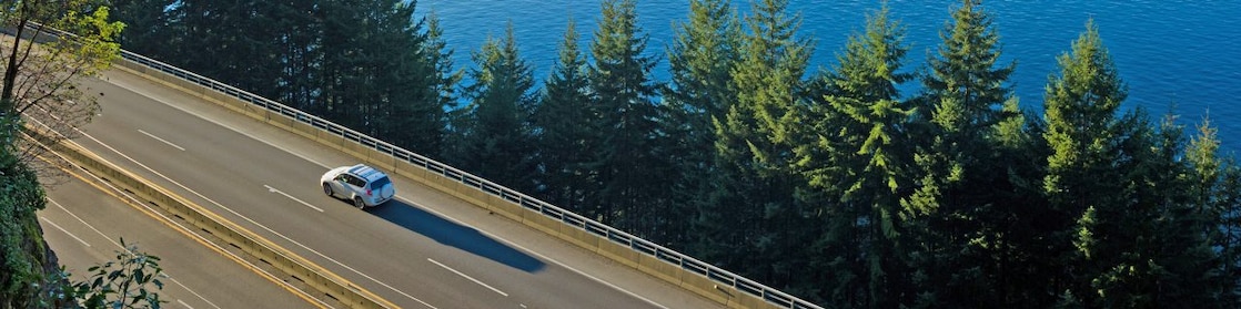 Car on bridge