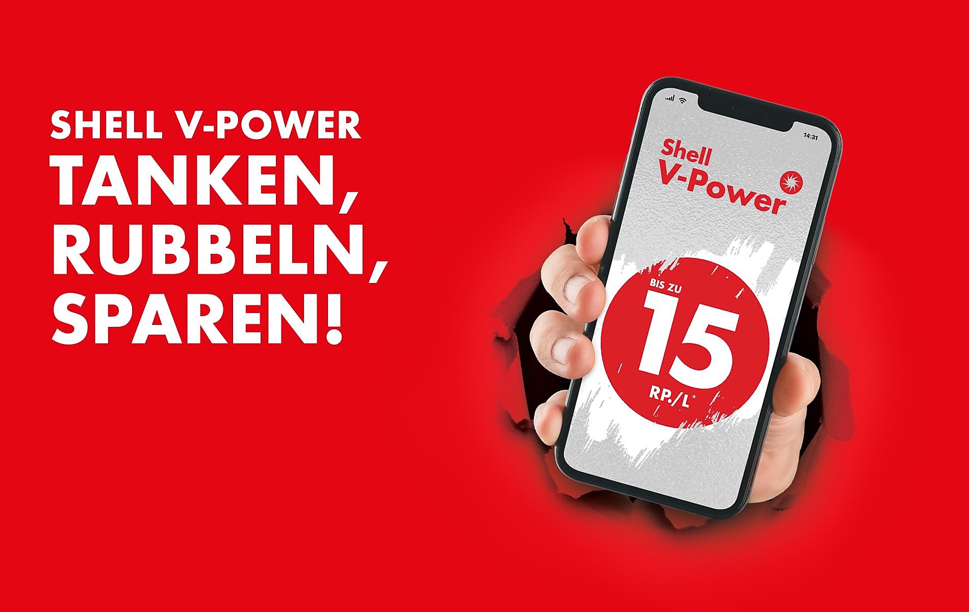 Shell V-Power Tanken, Rubbeln, Sparen!