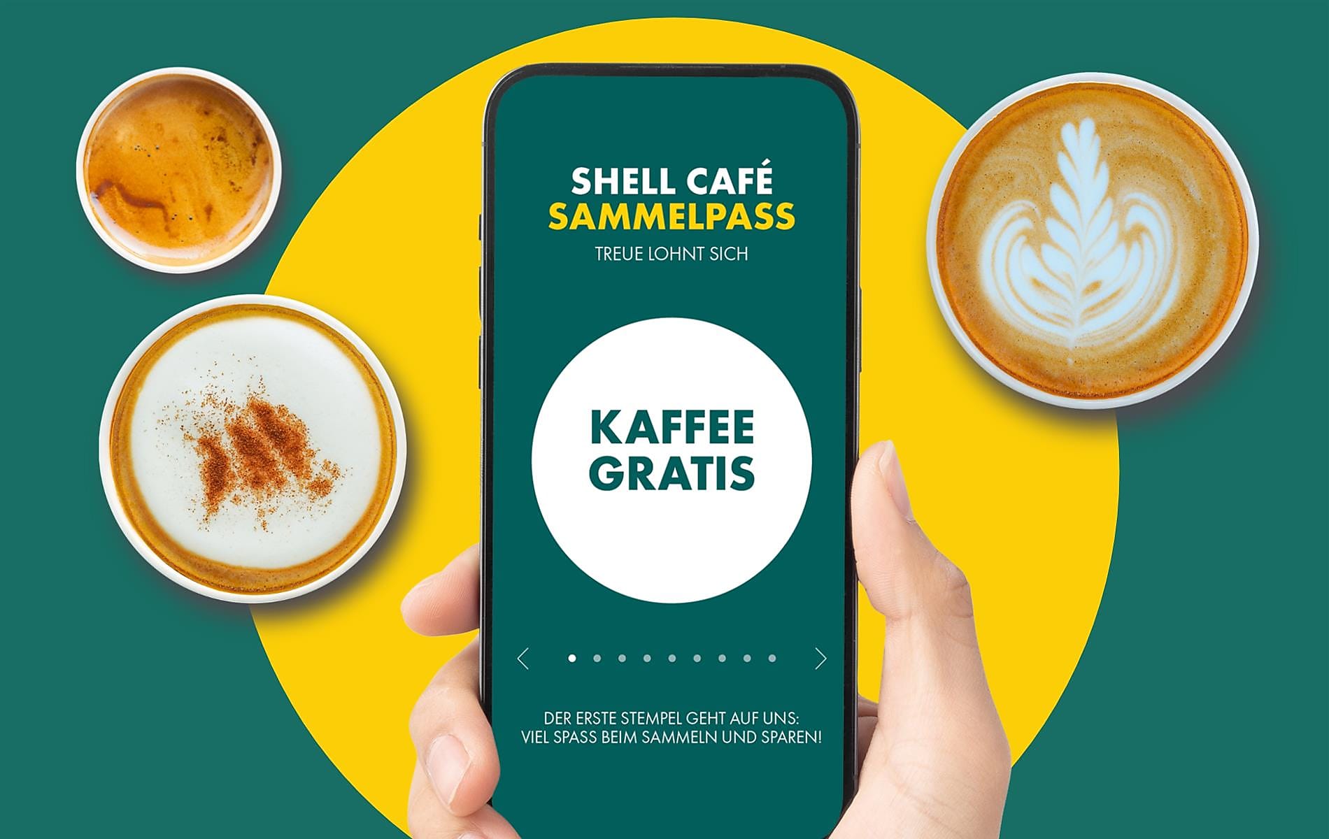 Ihr Shell Café Sammelpass in der Shell App 
