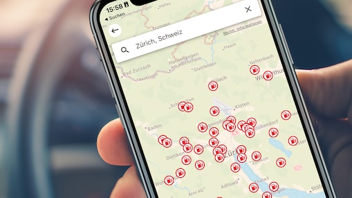 Localisateur de stations-service dans l’application Shell