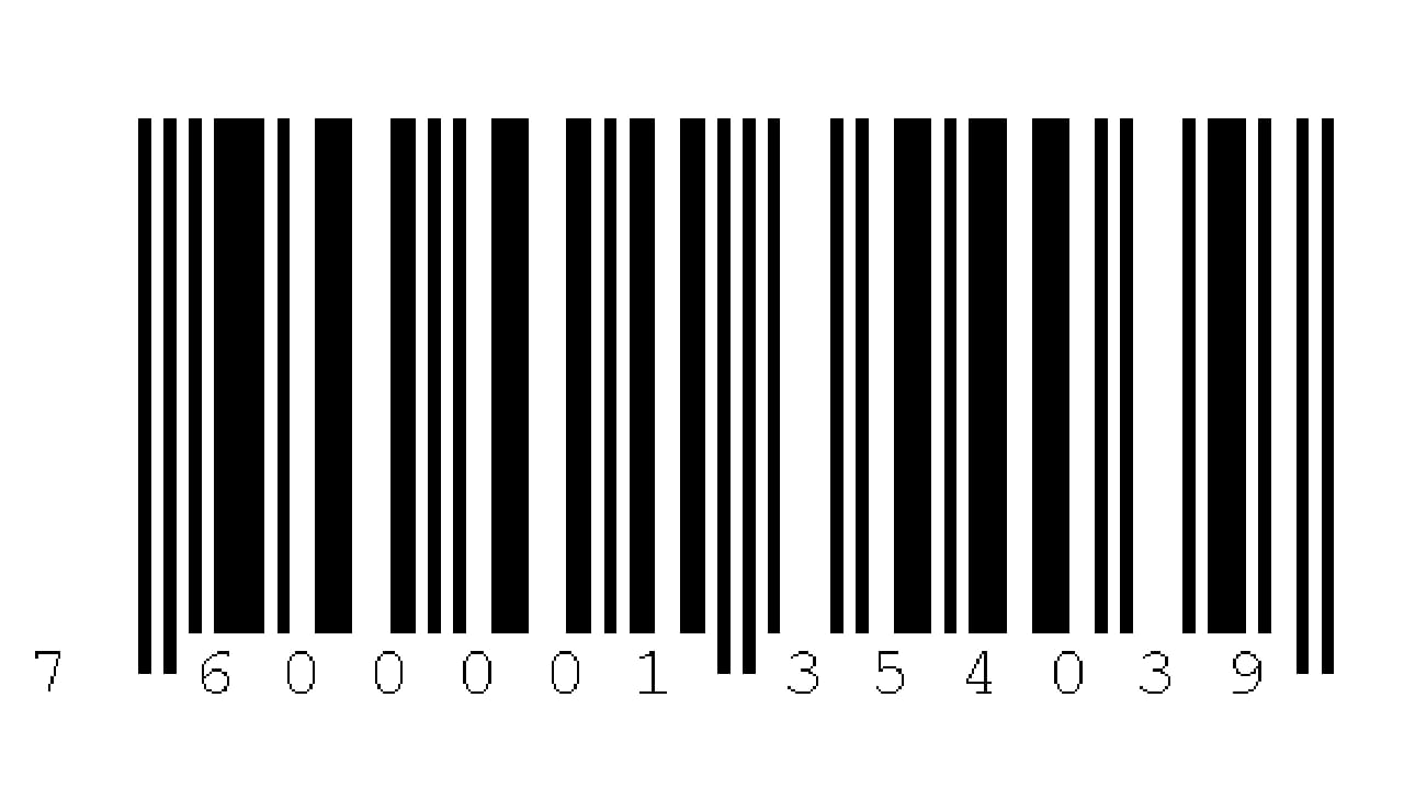 Code-barres pour la promotion du produit bonus chez Shell Car Wash avec le numéro : 7600001354039