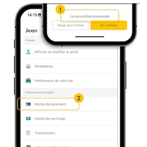 Capture d'écran de la Shell App