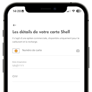 Capture d'écran de la Shell App