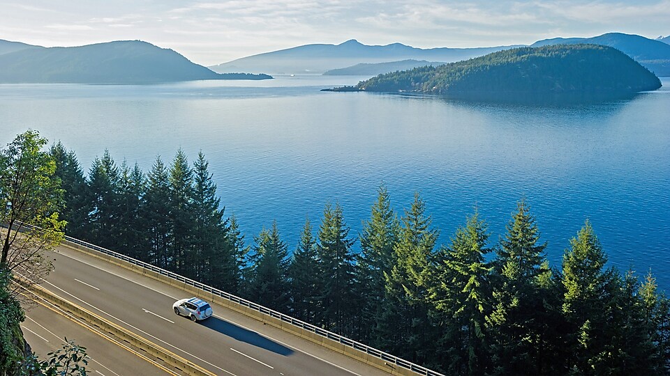 Car on bridge